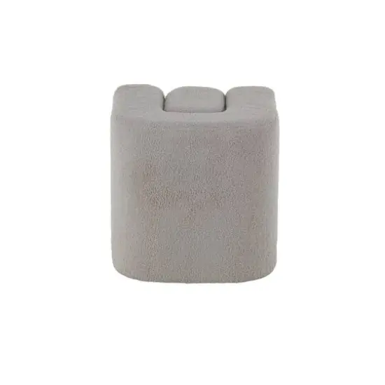 18" W-Shaped Room Ottoman Gray {7}