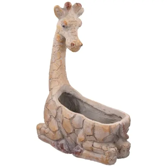 17" Giraffe Outdoor Ceramic Garden Planter {1}