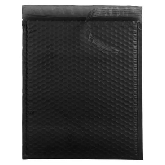 JAM Paper 12" x 15.5" Bubble Padded Mailers with Self Adhesive Closure, 12ct. Black Matte {4}