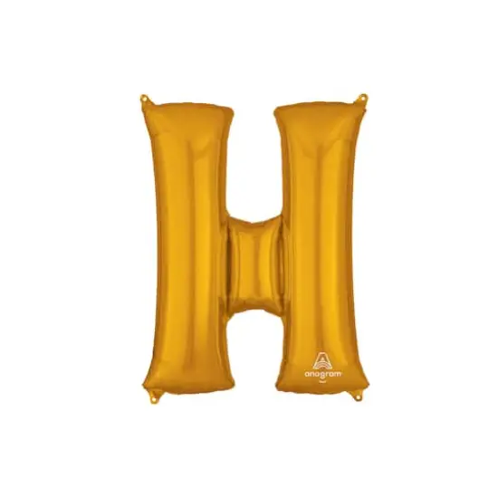 32" Gold Letter Foil Balloon H {1}