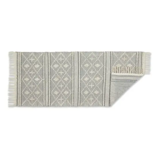 DII&reg; Diamond Textured Hand-Loomed Runner, 2ft. x 6ft. Gray {6}