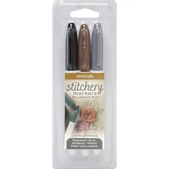 Leisure Arts&reg; 3 Color Stitchery Fabric Marker Set {1}