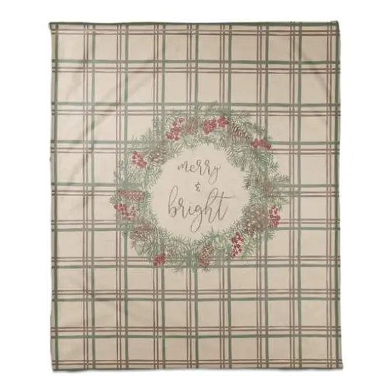 Merry & Bright Plaid Coral Fleece Blanket {1}