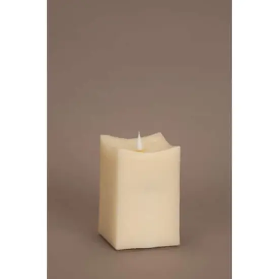 6" Simplux Squared Candle Set with Moving Flame {1}