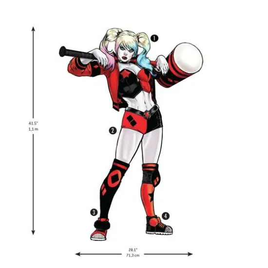 RoomMates Harley Quinn Peel & Stick Giant Wall Decals {5}