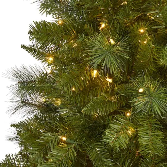 6ft. Pre-Lit Mount Hood Spruce Artificial Christmas Tree, Warm White LED Lights {4}