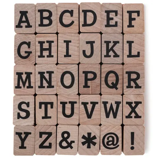 Large Uppercase Alphabet Wood Stamp Set by Recollections&trade; {1}