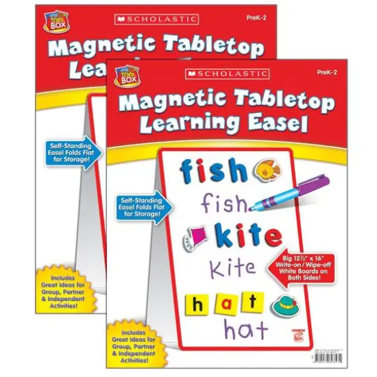 Scholastic&reg; Little Red Tool Box Magnetic Tabletop Learning Easels, 2ct. {1}