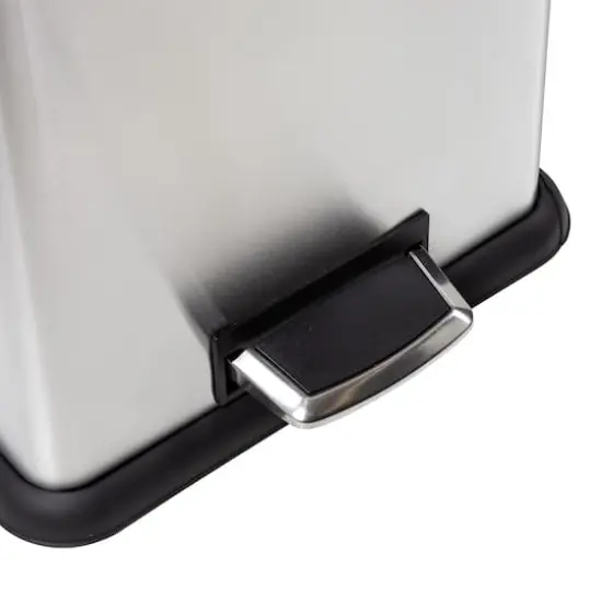 Honey Can Do Tall & Wide 58L Stainless Steel Step Trash Can with Lid {9}