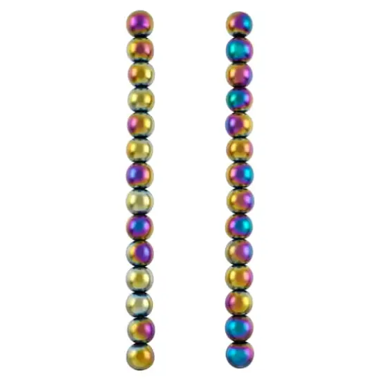 Rainbow Reconstituted Hematite Round Beads by Bead Landing&trade; {4}