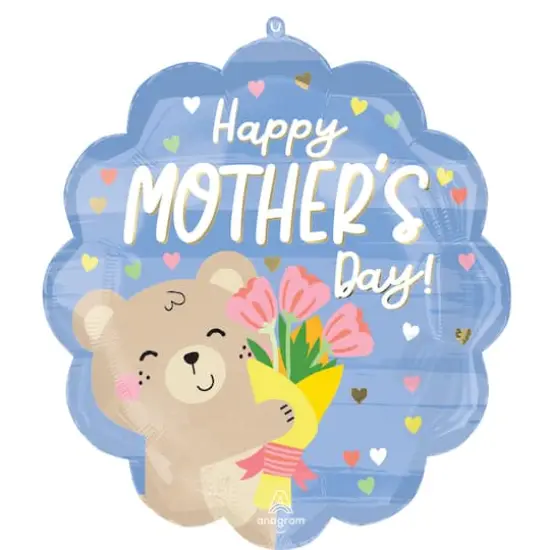 SuperShape&reg; 21" Happy Mother's Day Bear Hugs Foil Balloon {1}