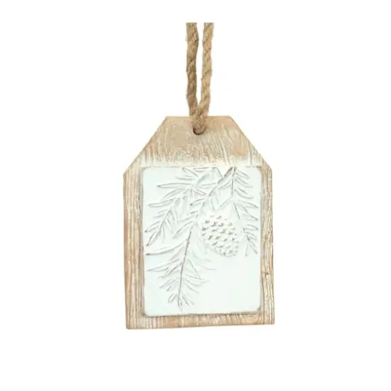 6ct. 7" Pine Branch Tag Ornaments {4}