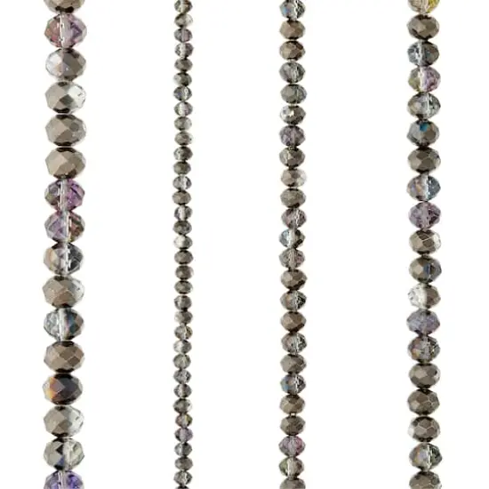 Gray Faceted Glass Rondel Beads by Bead Landing&trade; {1}