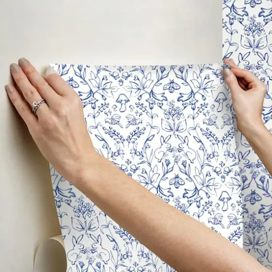 RoomMates Meadow Blue Peel & Stick Wallpaper {6}
