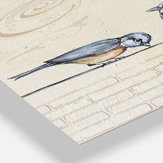 Designart Birds Gathered On Wire Paris I Multipanel Wall Clock {4}