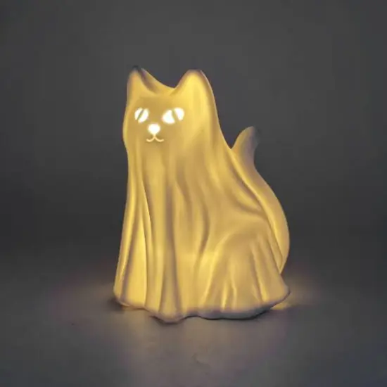 6.75" DIY Ceramic LED Cat Ghost D&eacute;cor by Make Market&reg; {3}