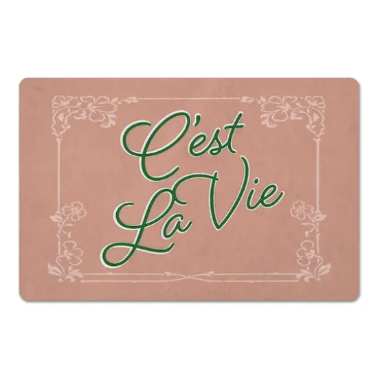 C'est LA Vie Script 27" x 18" Floor Mat {1}