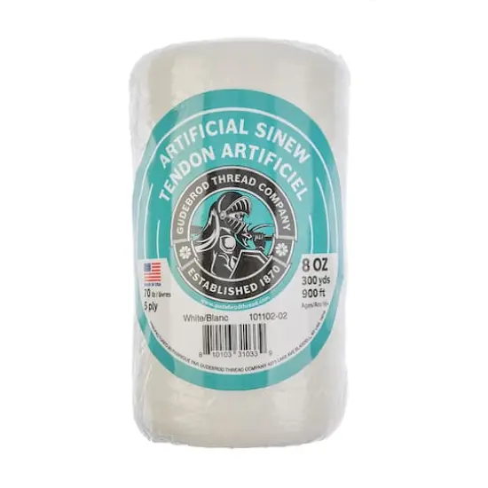 Gudebrod Artificial Sinew, 300yd. White {1}