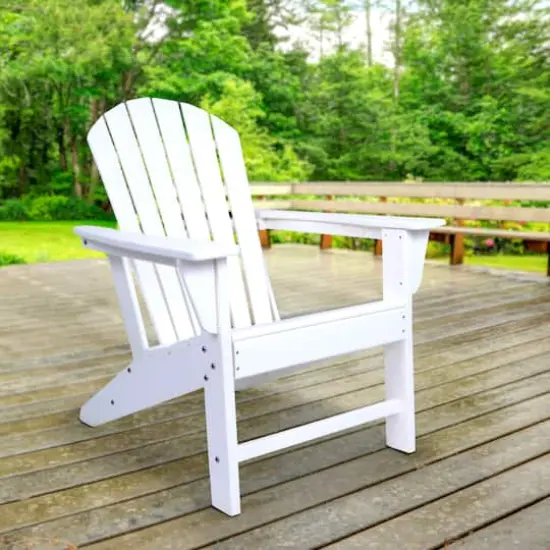 White Traditional Adirondack Chair {14}
