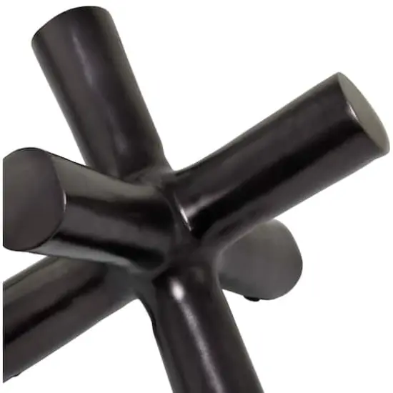 Black Aluminum Jack Abstract Tabletop Sculpture {4}