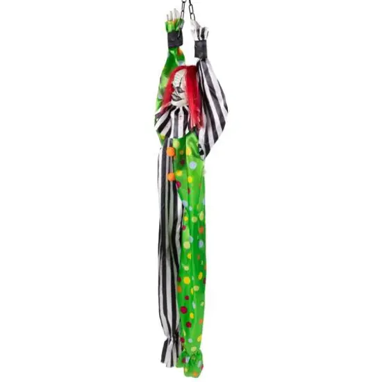 5ft Animated Shaking Clown with Sound Hanging Halloween Decoration {6}