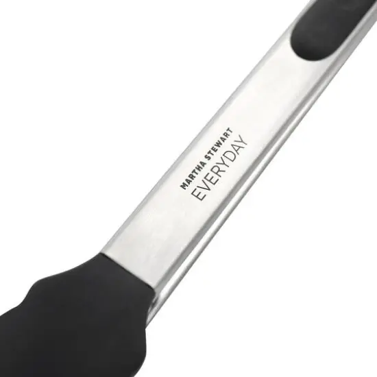 Martha Stewart Everyday Gray Silicone Smart Lock Kitchen Tongs {7}