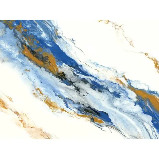 RoomMates Crystal Geode Peel & Stick Mural Wallpaper Blue and Gold {2}