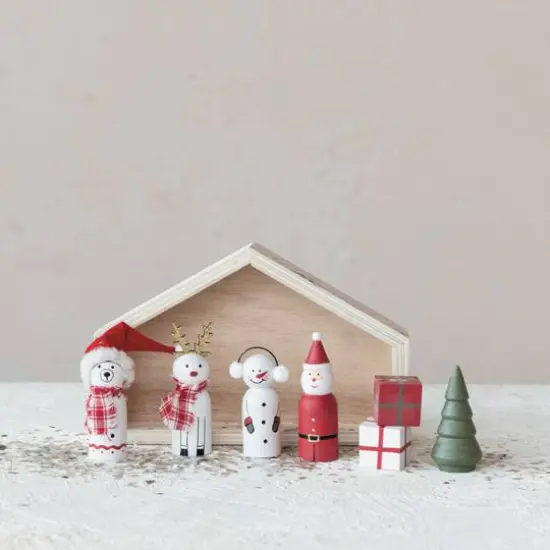 Hello Honey&reg; Wood Holiday Icons in House Set {3}
