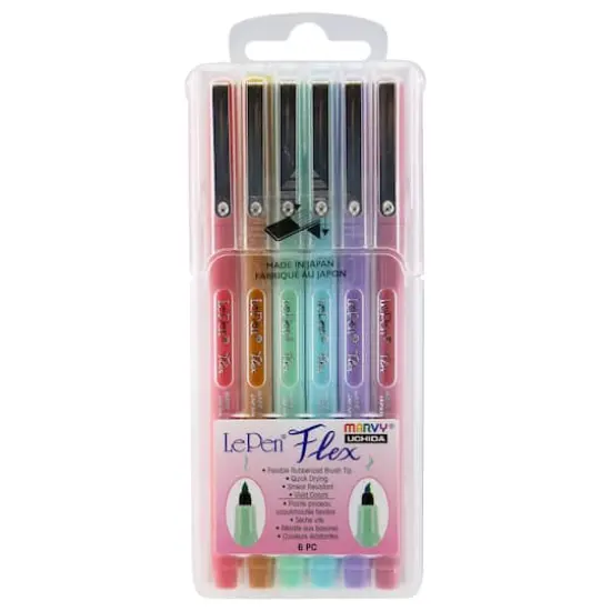 Marvy&reg; Uchida LePen&reg; Flex 6 Pastel Pen Set {4}