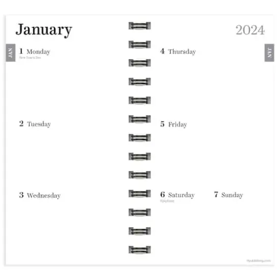 TF Publishing 2024 Steel Blue Small Weekly Monthly Planner {4}