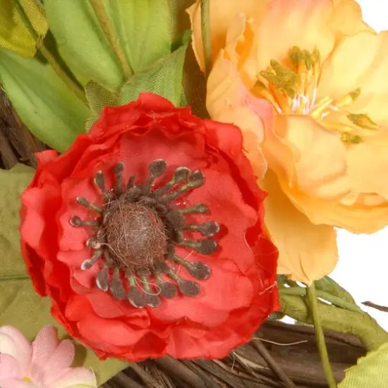 22" Spring Flower Wreath {4}