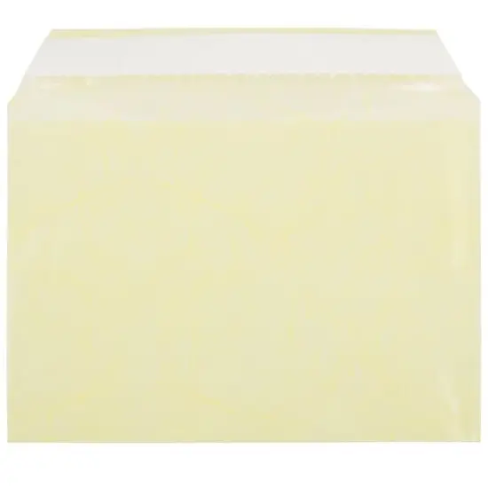 JAM Paper 5.063" x 7.188" Cello Sleeves with Self Adhesive Closures, 100ct. Yellow Fiber {1}
