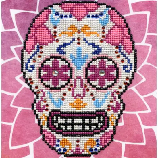 Diamond Art Beginner Sugar Skull Paint by Number Kit {1}