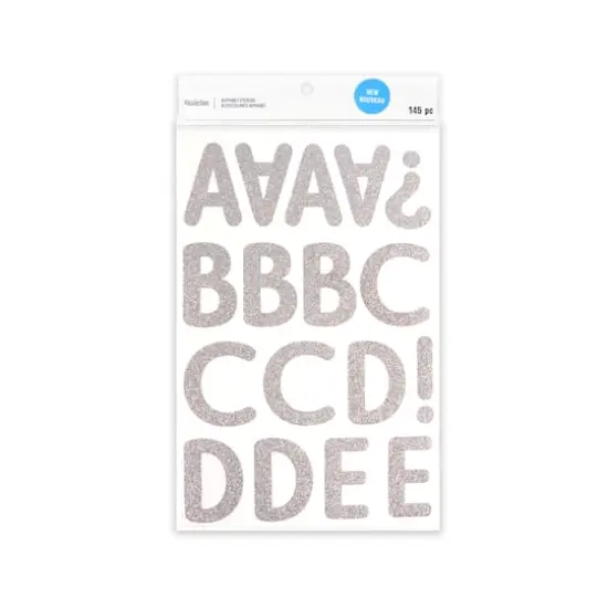 2.25" Silver Glitter Alphabet Stickers by Recollections&trade;  {6}