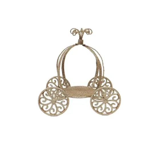 7.75" Gold Metal Pumpkin Cart Tabletop D&eacute;cor by Ashland&reg; {3}