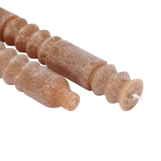 Hello Honey&reg; 10" Unscented Totem Taper Candles in Box, 2ct. Cappuccino {10}