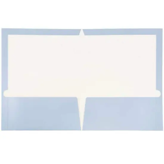 JAM Paper Glossy Two Pocket Folders, 12ct. Baby Blue {4}