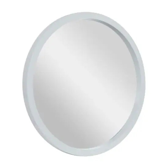 White Contemporary Wall Mirror, 30" x 2" x 30" {3}