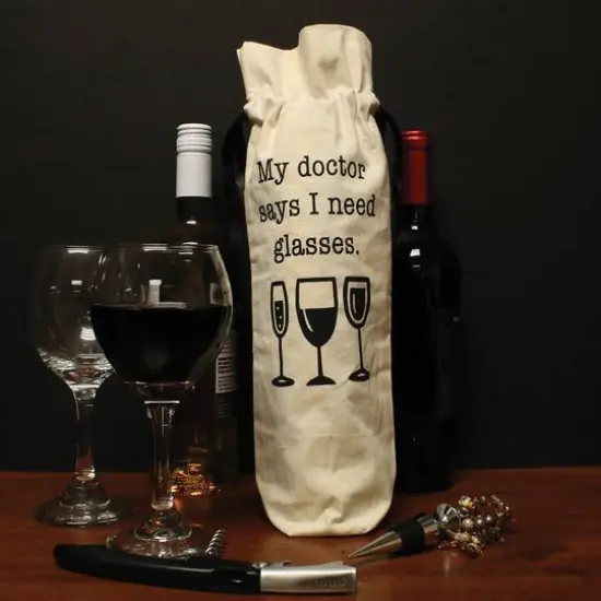 Personality Case&trade; Glasses Canvas Wine Bag {3}