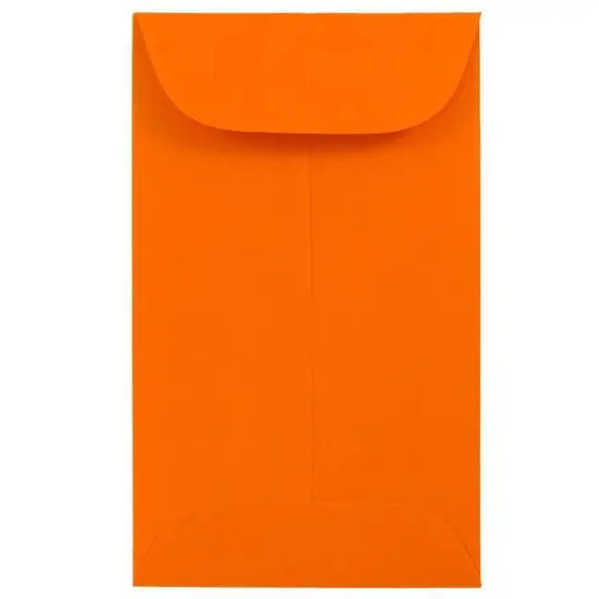 JAM Paper Colored #3 Coin Business Envelopes, 50ct. Orange {1}