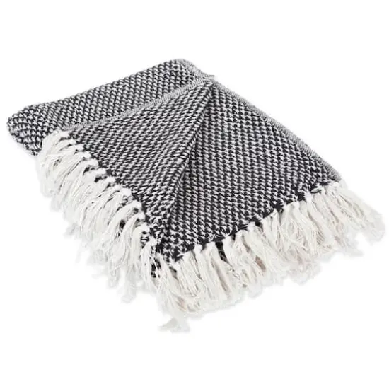 DII&reg; Black Woven Throw {1}