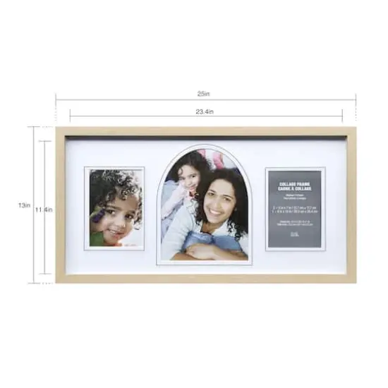 3 Opening Natural Woodgrain Collage Frame with Mat by Studio D&eacute;cor&reg; {4}