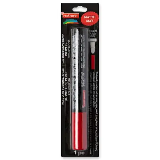 Premium Broad Tip Matte Water-Based Paint Pen by Craft Smart&reg; Red {4}