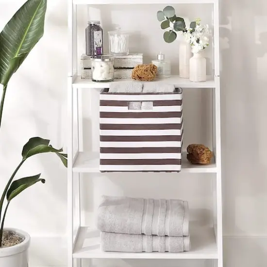 DII&reg; Striped Square Storage Cube Brown {5}