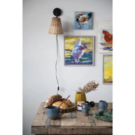 Hello Honey® 5.5" Mustard Hand-Woven Jute & Glass Votive Candle Holder {11}