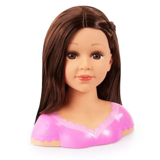 Bayer Design Charlene Super Model Brown Haired Styling Head with Makeup {4}