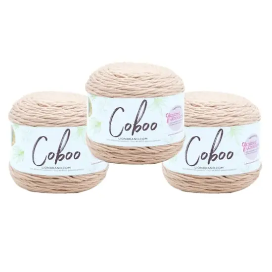 3 Pack Lion Brand&reg; Coboo&reg; Yarn Tan {1}