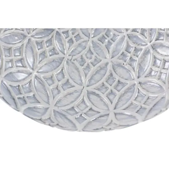 White Porcelain Coastal Style Vase, 9" x 10" {5}