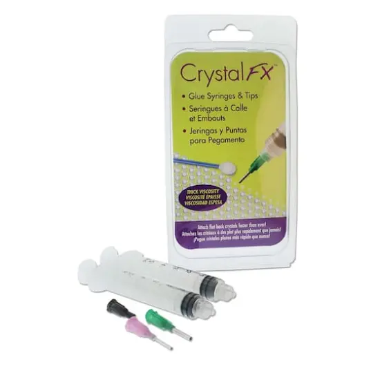 The Beadsmith&reg; Crystal FX&trade; Thick Viscosity Glue Syringes & Tips {1}