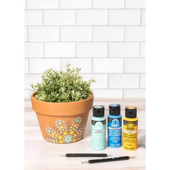 FolkArt&reg; Satin Acrylic Craft Paint 12 Color Set {9}